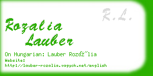 rozalia lauber business card